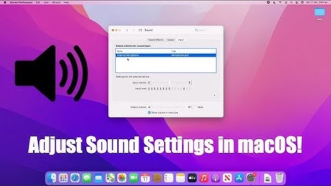 How to Adjust Sound Settings in macOS