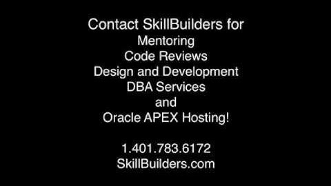Oracle REST Enabled SQL Example Lesson 4 Demonstration
