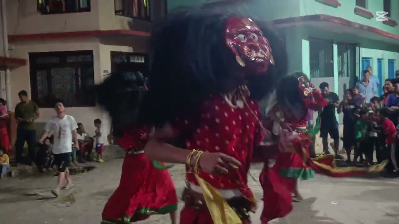 The first day of boshigaun lakhe dance . 2082 . || Radhika _ maharjan ||