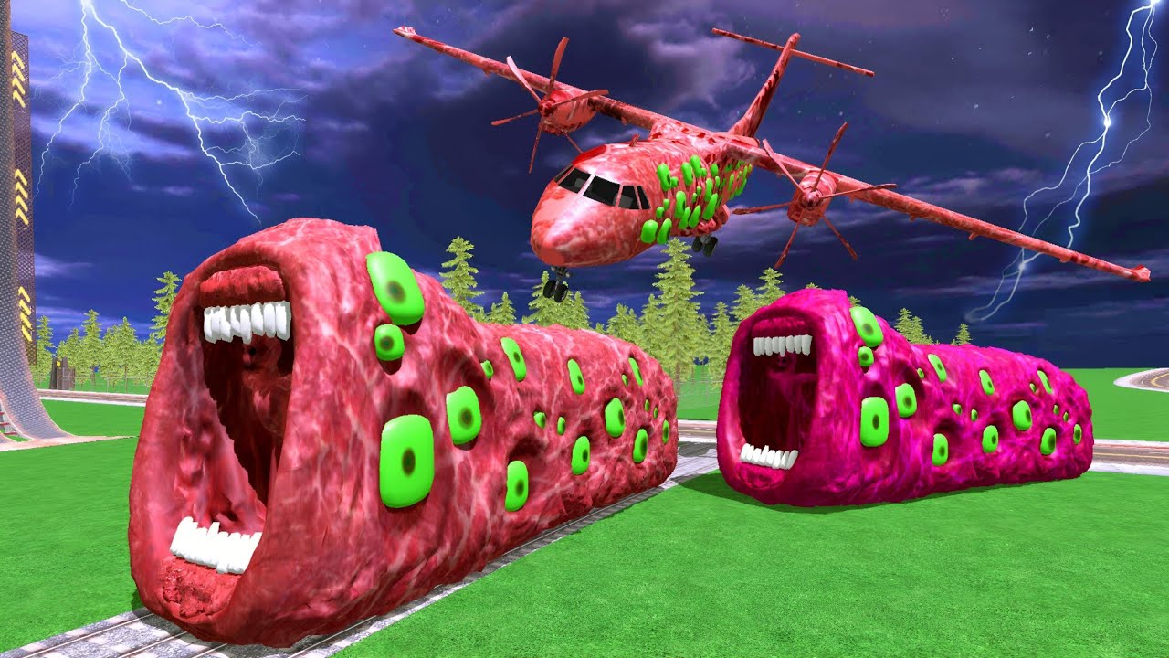 Haunted Plane vs Eater Monster attack in Indian Bikes Driving 3d