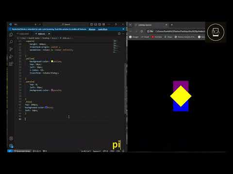 learn for 3D Rotating Square using html CSS only Step-by-Step Tutorial