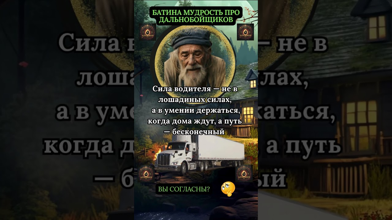 Цитаты Батиного Друга про Дальнобойщиков! Мысли Вслух Мудрость! #цитаты #мудрость #Shorts