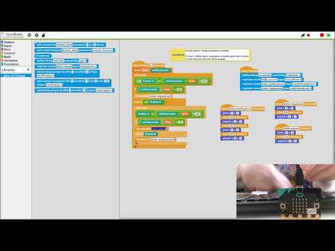Triggering Mozilla Web of Things events from MicroBlocks