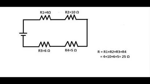 How to calculate the total resistance in a series circuit.