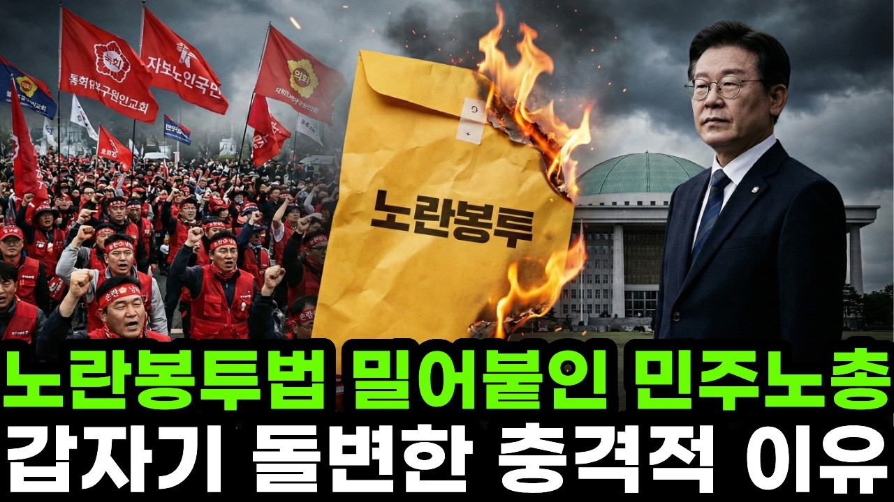 노란봉투법 밀어붙이던 민노총 급변해서 철회 해달라고 애걸복걸 한다? 횡포부리던 민노총의 처참한 최후