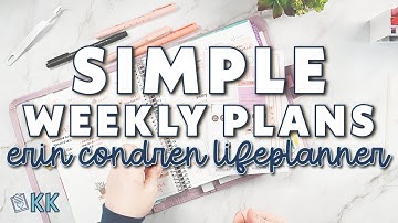 Erin Condren Functional Plan with Me Simple Weekly Overview ECLP Vertical LifePlanner Easy Planning