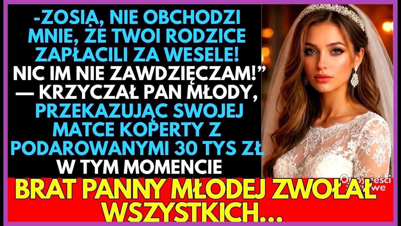 Oddaję mamie pieniądze ! Nie obchodzi mnie, że to twoi rodzice ZAPŁACILI za wesele! — krzyknął mąż