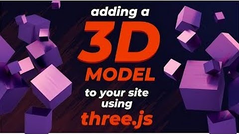 Adding 3D Model to the site using three.js
