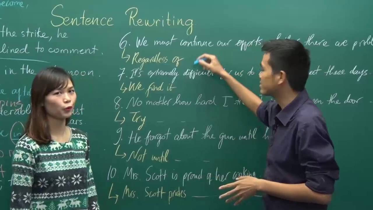 Giải quyết dạng Viết lại câu - Lớp 12 - Thầy Phúc Phan... - youtube