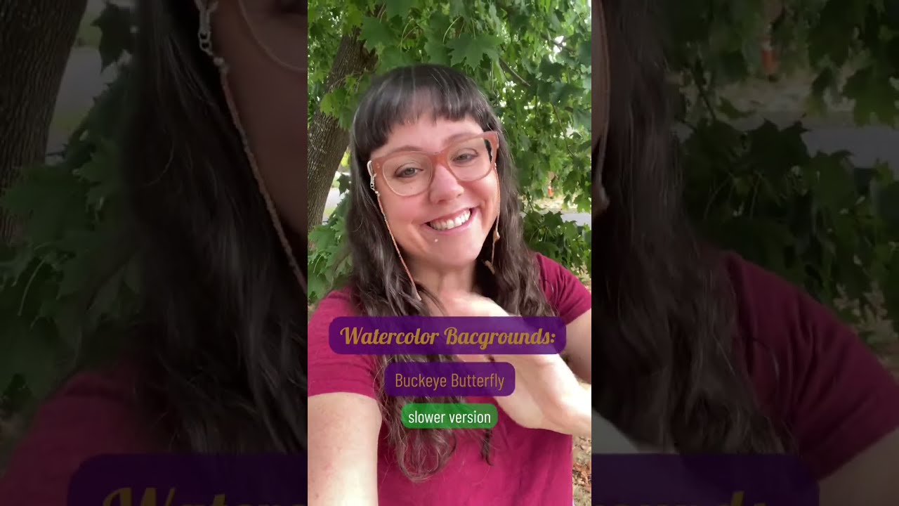 Expressive Watercolor Backgrounds: Buckeye Butterfly #watercolorpainting #arttutorial 