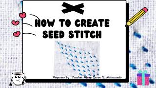 Celebrity Performance Task No  7  How to create 1  Split stitch 2  Seed stitch 3  Stem stitch Net Worth