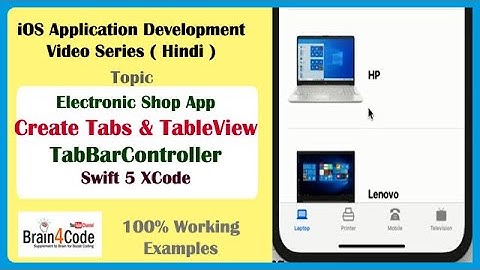 How to Create Tabs Using TabBarController and Use Custom TableView in Swift 5 XCode | Hindi | Learn