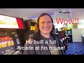 Full arcade in his house! you won't believe this!