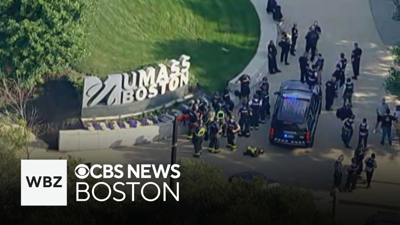 Police give all clear at UMass Boston after report of shots fired - YouTube