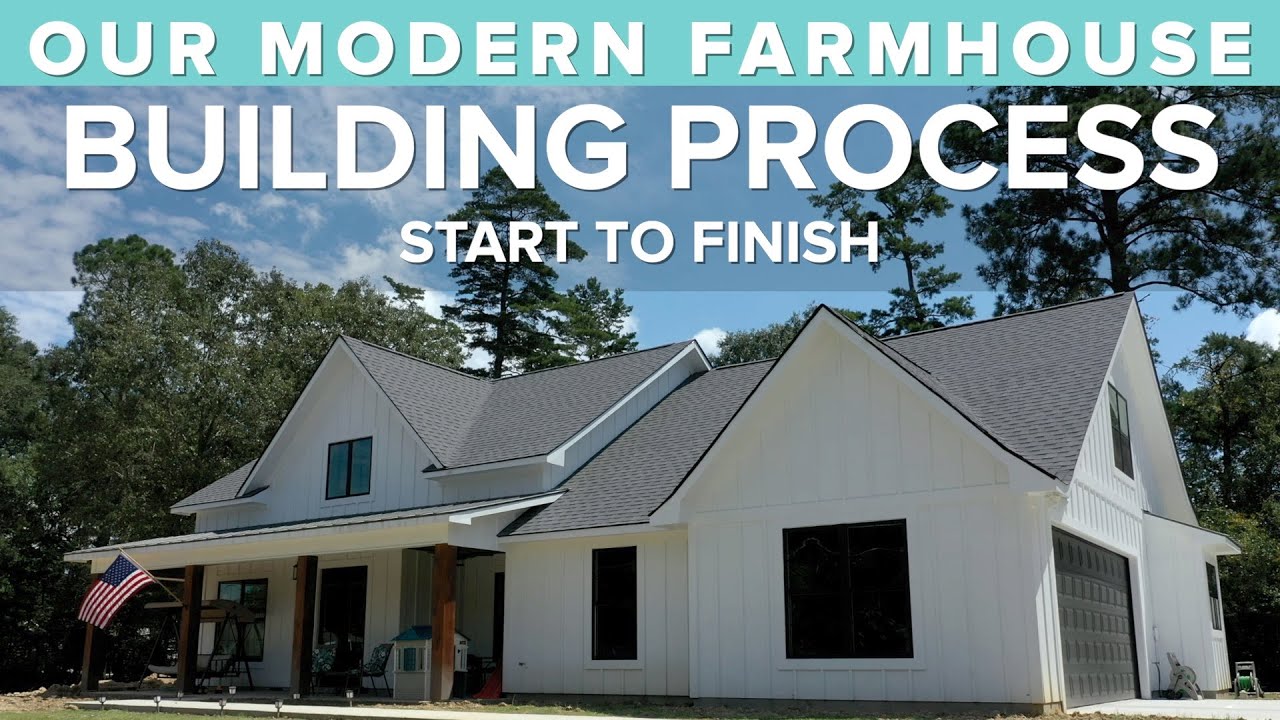 Our home building process from start to finish in 2 minutes | Plan 009-00294 Modern Farmhouse 🔨