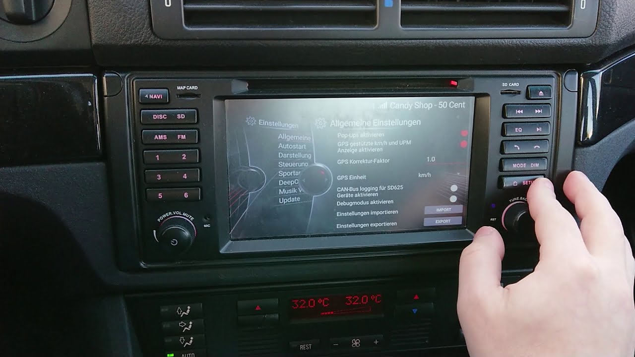BMW E39 iDrive Launcher on 7" Xtrons with I-BUS App - YouTube
