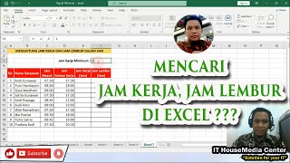 🔴 Rumus Menghitung Jumlah Jam Kerja, Jam Lembur di Excel