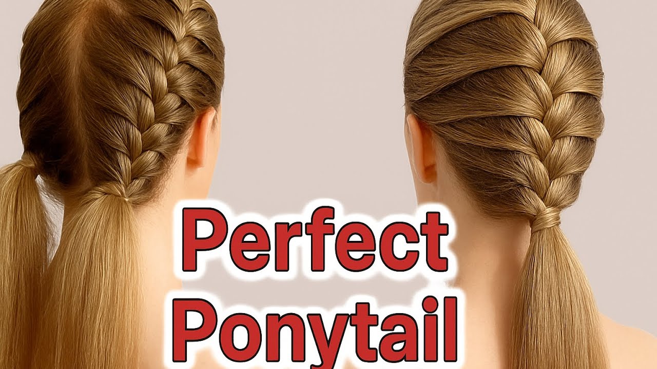 Как сделать французскую косу с хвостом | Лёгкая пошаговая причёска 💕