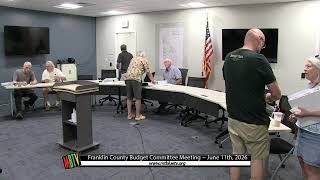 Franklin County Budget Advisory Committee Public Hearing - June 11th, 2026