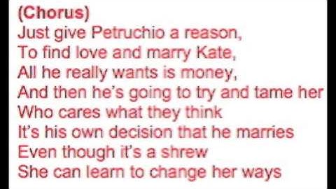 TAMING OF THE SHREW SONG