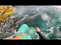 SURFING A ROCKY BREAK ON THE CATCH SURF 54 SPECIAL! (RAW POV)