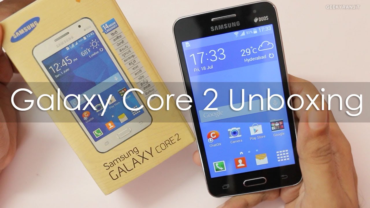 Samsung Galaxy Core 2 Unboxing First Boot & Hands on