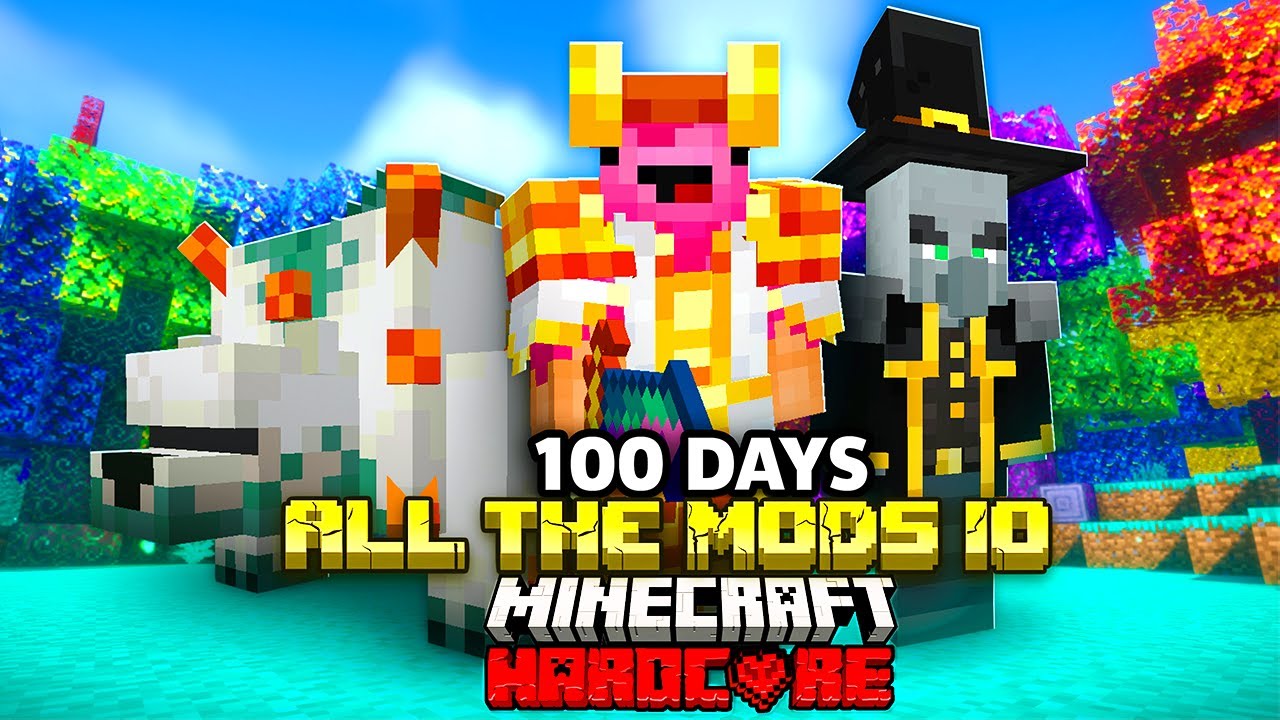 I Survived 100 Days with ALL THE MODS in Minecraft Hardcore! - YouTube