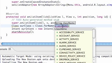 Android Developing Applications Tutorial 20 Starting an Activity with a Class Object