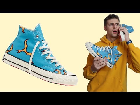 tyler the creator converse blue flame