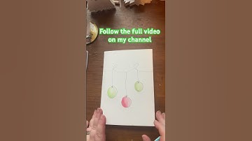 How to make a simple Christmas card. The full video is on my channel #art   #vlogmas #christmascard