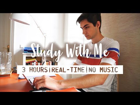 Real-Time Study With Me - 3 Hours Without Music