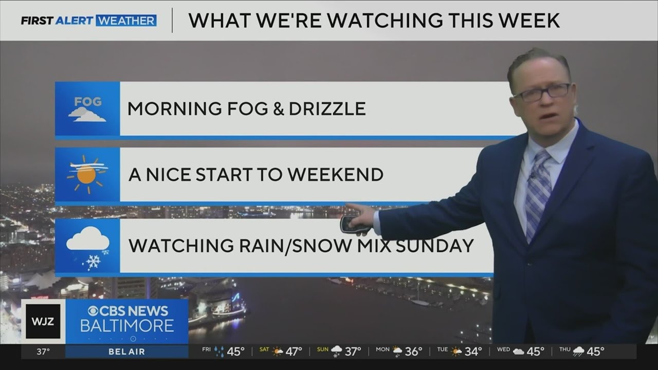 Nice start to weekend in Maryland, followed by wintry mix - YouTube