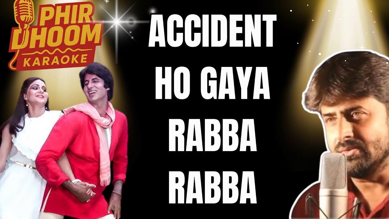 Accident Ho Gaya rabba rabba Karaoke | Coolie (1983) | Shabbir Kumar, Asha Bhosle