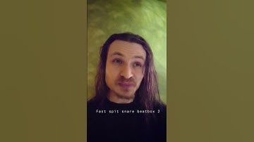 Fast Beatbox Spit Snare Triple Stroke Roll