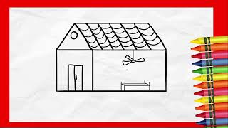How To Draw House  For Kids | Learn To Draw | Kids Drawing | Easy Drawing | #kidsvideo #house