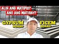 Saan ka mas tipid at matibay? Gypsum board vs Ficem board | Gypsum board and ficem board