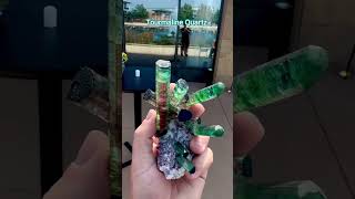 Tourmaline Quartz #crystals #gemstone #youtubeshorts #usa #india #germany #uk #france #gemvision