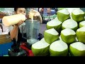 Street Food Thailand "Coconut  Smoothie with Milk" Street Food in Bangkok