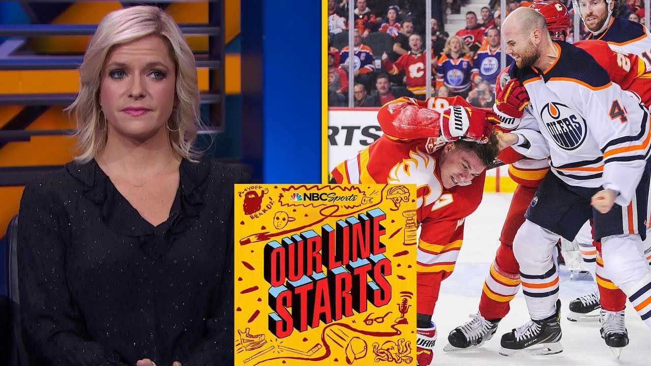 Oilers' Kassian, Flames' Tkachuk heat up Battle of Alberta | Our Line Starts | NBC Sports