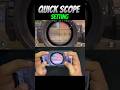 Quick scope sniper settings✅❌#pubgmobile #bgmi #bgmitipsandtricks #pubg