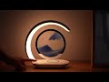 Quicksand Table Lamp ✨ 3D Hourglass Sand Art Night Light with Wireless Charging
