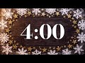 4 Minute Winter Timer with Snowflakes & Stars | Happy Acoustic Music | Classroom & Focus Countdown