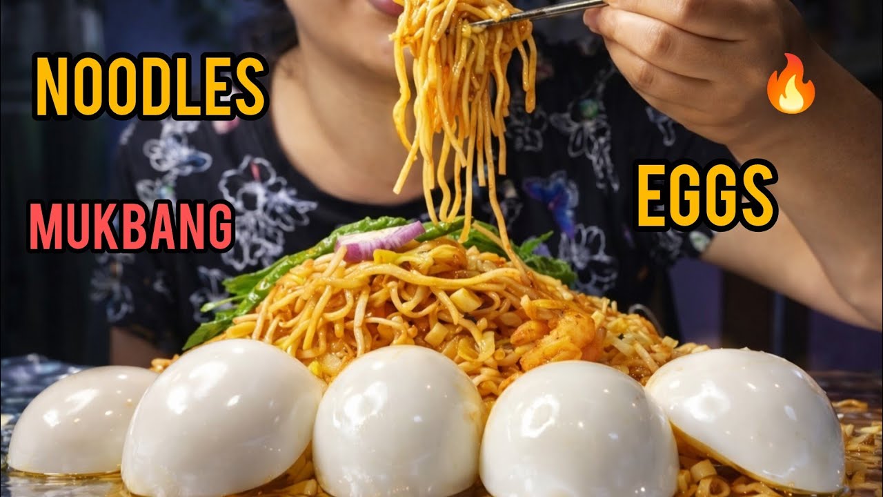  ASMR NOODLES MUKBANG WITH BOILED EGGS 🤤🍜🥚 | Full Eating Sound Mukbang 🔥Shanaya Foodie