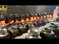 Pakistans lavish food preparation in traditional wedding  delicious mutton qorma and quail steam