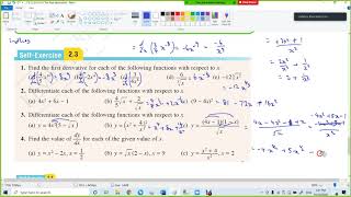 F5 C2 Ex 4 5 6 The frist derivative
