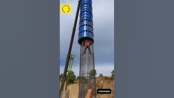 😱😯The process of lifting the bridge column mold🌁🛤 #constrcution #youtubeshorts