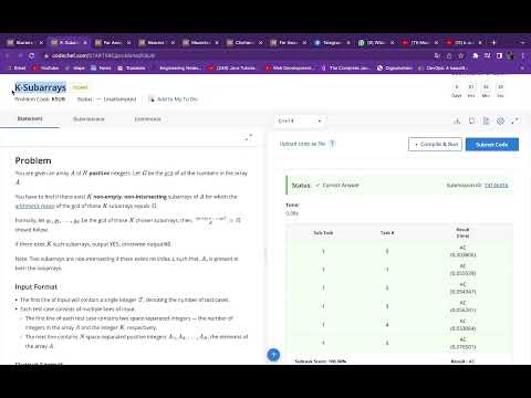 codechef k-sub array solution