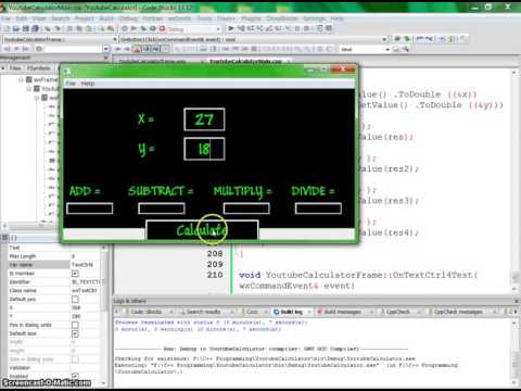 C++ Tutorial - Using wxWidgets, Codeblocks, & C++ to write a calculator with GUI Part 3