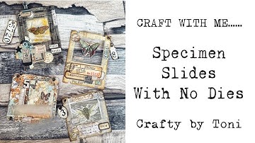 #craftwithme…………SPECIMEN SLIDES WITH NO DIES…………#junkjournalideas #timholtz