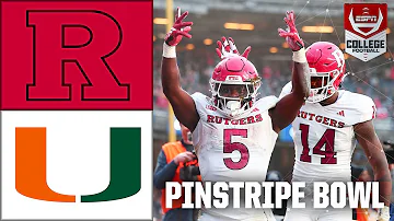 Pinstripe Bowl: Rutgers Scarlet Knights vs. Miami Hurricanes | Full Game Highlights